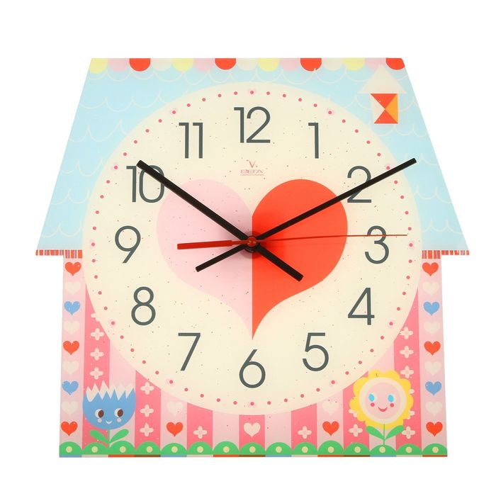 Часы настенные детские "Розовый домик"