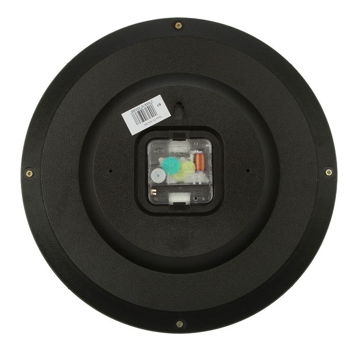 Часы настенные круглые "Цветочный узор", чёрный обод, 28х28 см