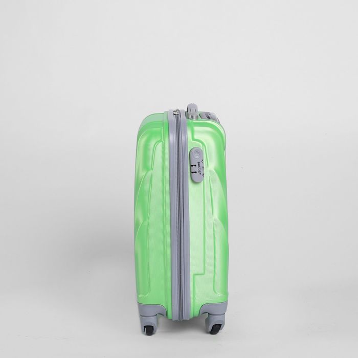 Чемодан малый, 20", 4 колеса, кодовый замок, цвет зелёный