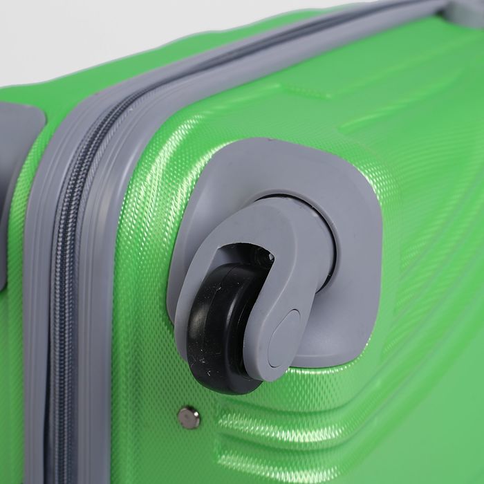 Чемодан малый, 20", 4 колеса, кодовый замок, цвет зелёный