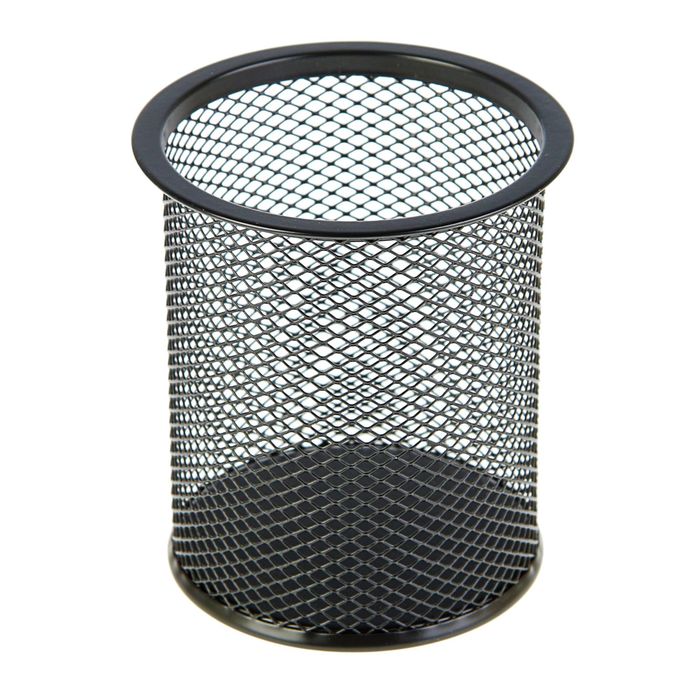 Подставка для пишущих принадлежностей Erich Krause STEEL, металлическая сетка, черная