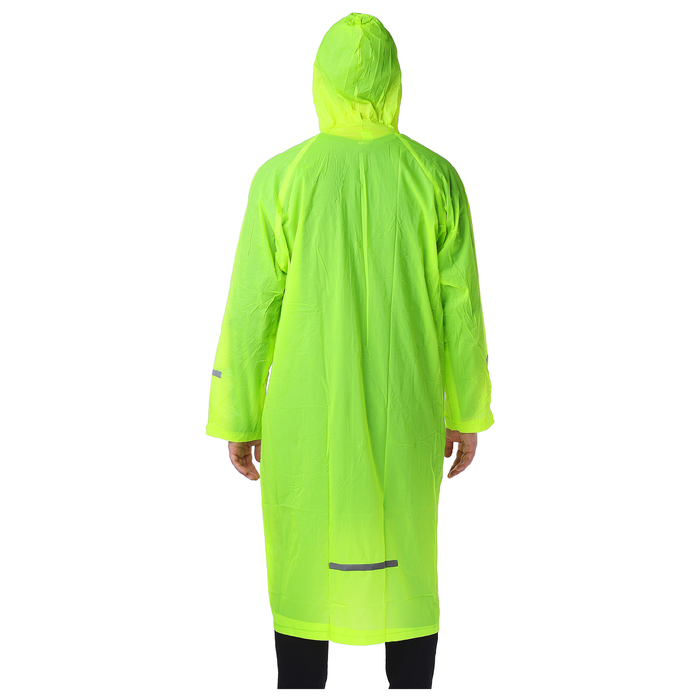 Дождевик ПВХ со светоотражающими элементами, р-р XXL, цвет салатовый