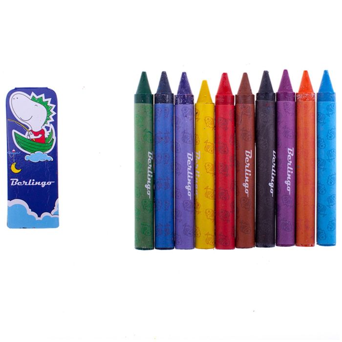 Мелки восковые 10 цветов "Рыбки", 11х100 мм, европодвес