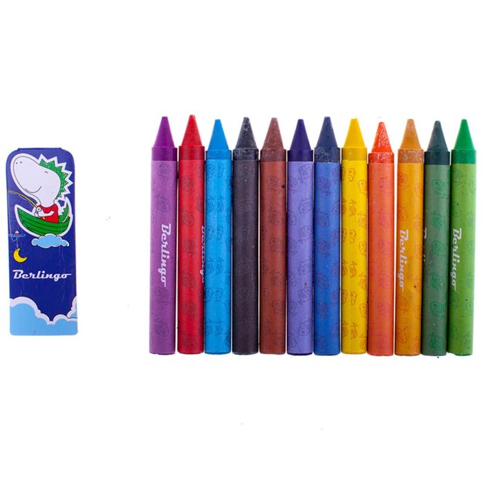 Мелки восковые 12 цветов "Рыбки", 11х100 мм, европодвес