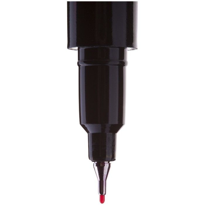 Маркер перманентный двухсторонний круглый 0.5/1.0 мм Berlingo красный