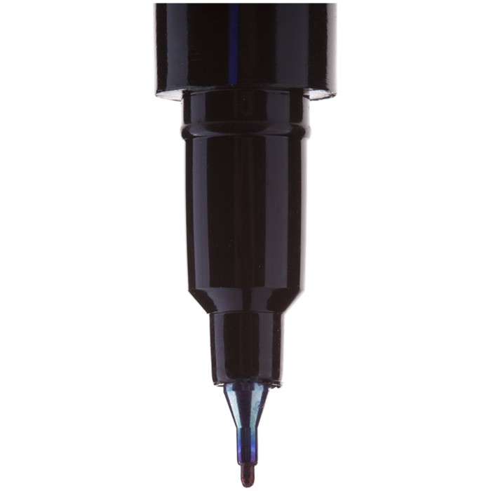 Маркер перманентный двухсторонний круглый 0.5/1.0 мм Berlingo синий