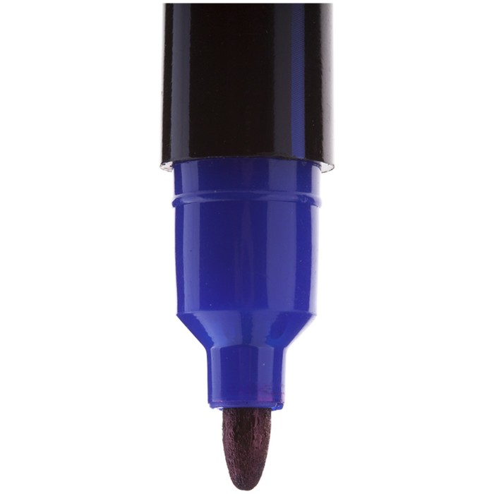 Маркер перманентный двухсторонний круглый 0.5/1.0 мм Berlingo синий