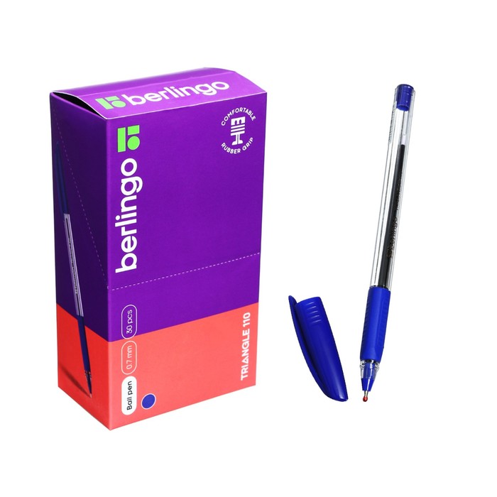 Ручка шариковая Triangle 110, узел 0.7 мм, чернила синие, грип