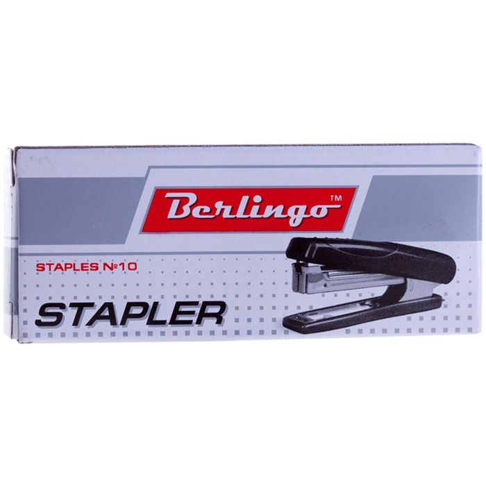 Степлер №10 до 12 листов, пластиковый корпус, микс