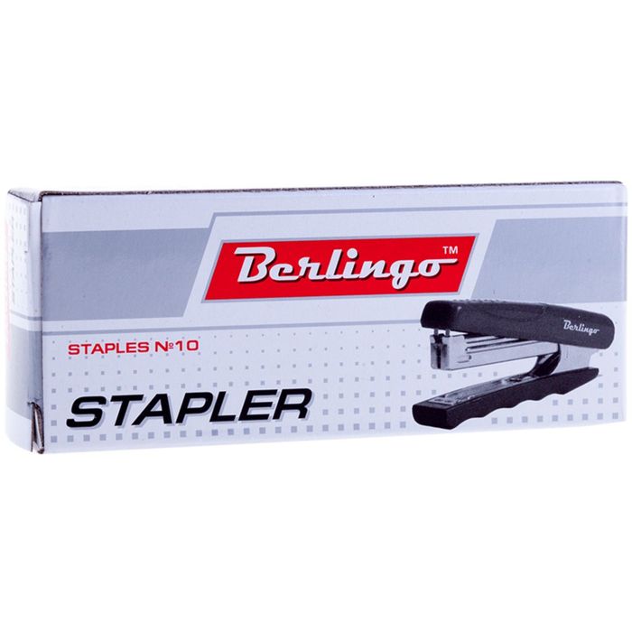 Степлер №10 до 16 листов, пластиковый корпус, микс