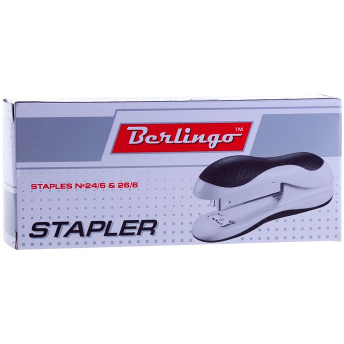 Степлер №24/6, 26/6 до 25 листов, пластиковый корпус, микс