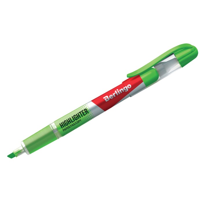 Маркер-текстовыделитель жидкие чернила 3.5 мм Berlingo зелёный,
