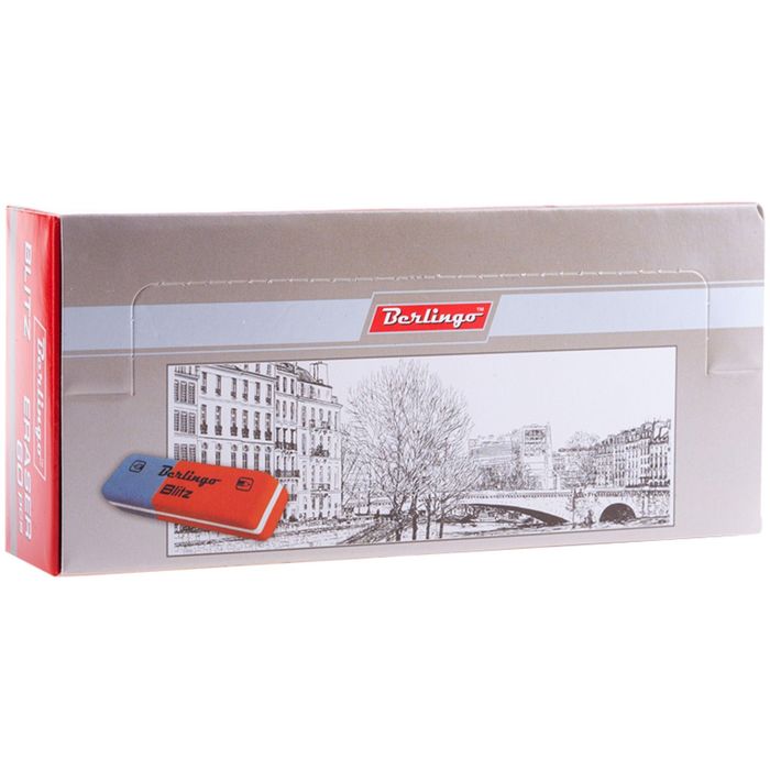 Ластик Blitz, скошенный, комбинированный, натуральный каучук, 54х14х8 мм