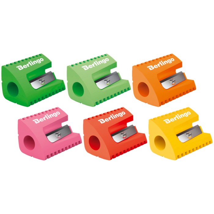 Точилка пластиковая Economy, 1 отверстие, микс