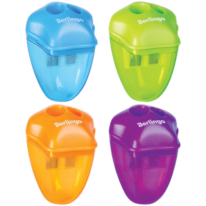 Точилка пластиковая Spike XL, 2 отверстия, контейнер, микс, дисплей