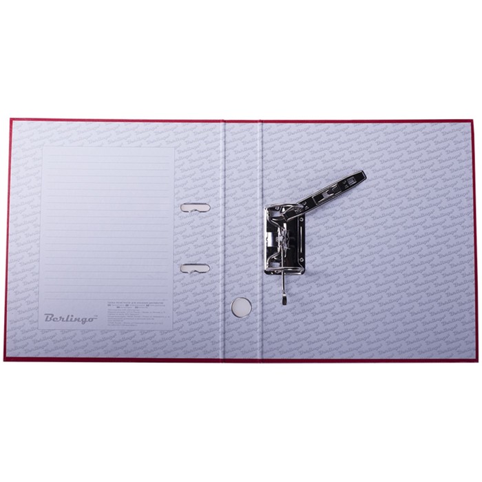 Папка-регистратор 50 мм Berlingo, бумвинил, с карманом на корешке, красная