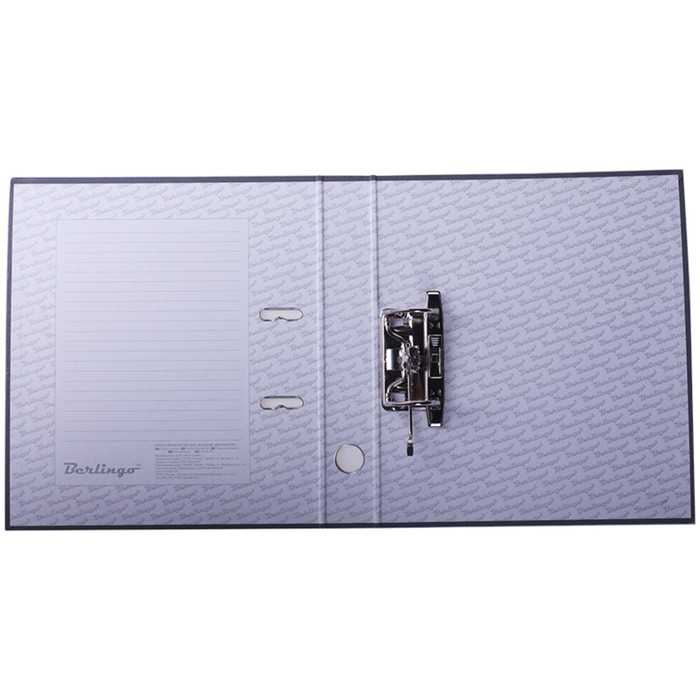 Папка-регистратор 50 мм Berlingo, бумвинил, с карманом на корешке, серая