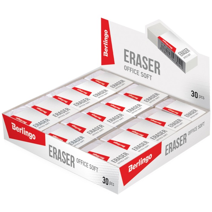 Ластик Office soft, прямоугольный, термопластичная резина, 50х25х10 мм