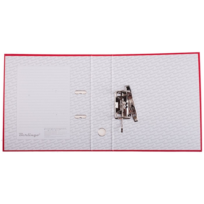 Папка-регистратор 70 мм Berlingo, бумвинил, с карманом на корешке, красная