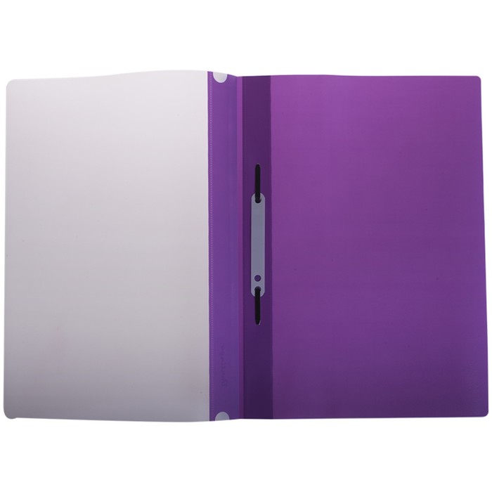 Папка скоросшиватель с перфорацией А4, 180 мкм Berlingo, фиолетовая, пластиковая, с прозрачным верхом
