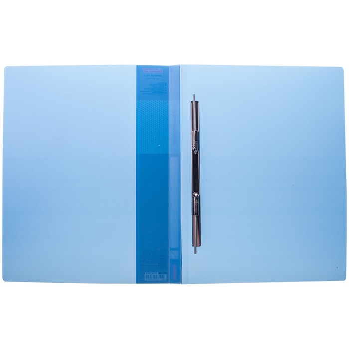 Папка c пружинным скоросшивателем А4, 17 мм, 700 мкм Diamond, полупрозрачная синяя