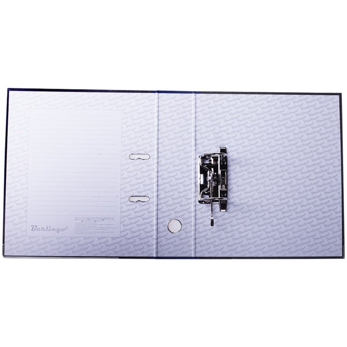 Папка-регистратор 70 мм Berlingo, мрамор, с карманом на корешке, нижний металлический кант, синяя
