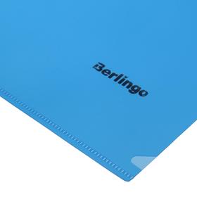 

Папка-уголок А4, 180 мкм Berlingo, прозрачная синяя
