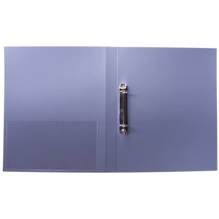 Папка на 2-х кольцах А4, 25 мм, 700 мкм Standard, серая