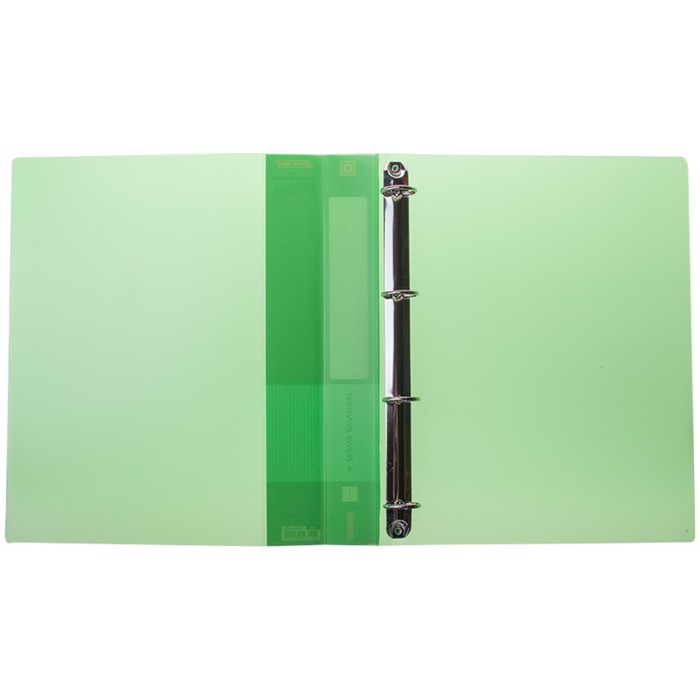 Папка на 4-х кольцах А4, 40 мм, 700 мкм Diamond, зелёная