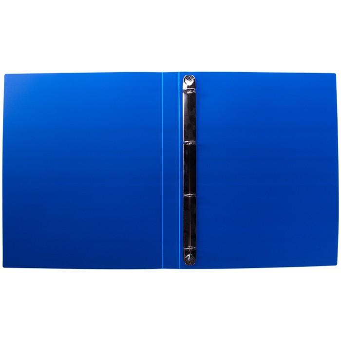 Папка на 4-х кольцах А4, 25 мм, 500 мкм Line, синяя
