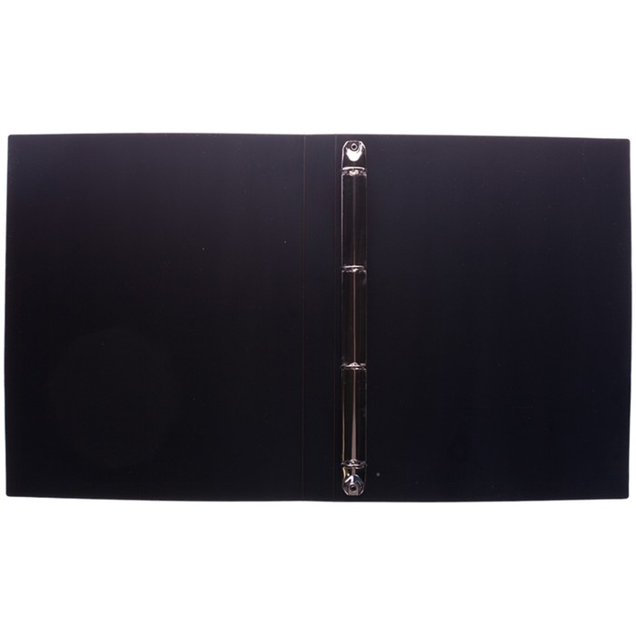 Папка на 4-х кольцах А4, 25 мм, 500 мкм Line, чёрная