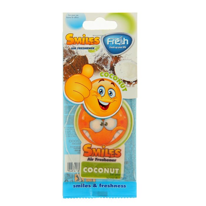 Ароматизатор "FRESH WAY", серия VICTORY Smile, кокос, бумажный