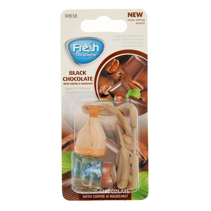 Ароматизатор "FRESH WAY", серия VICTORY WOOD, черный шоколад, бутылочка в блистере, 5 мл