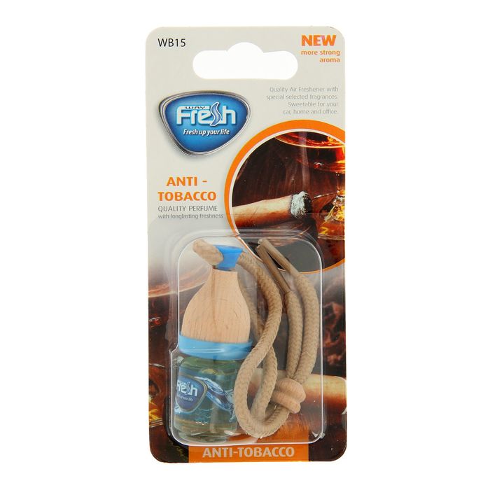 Ароматизатор "FRESH WAY", серия VICTORY WOOD, анти-табак, бутылочка в блистере, 5 мл