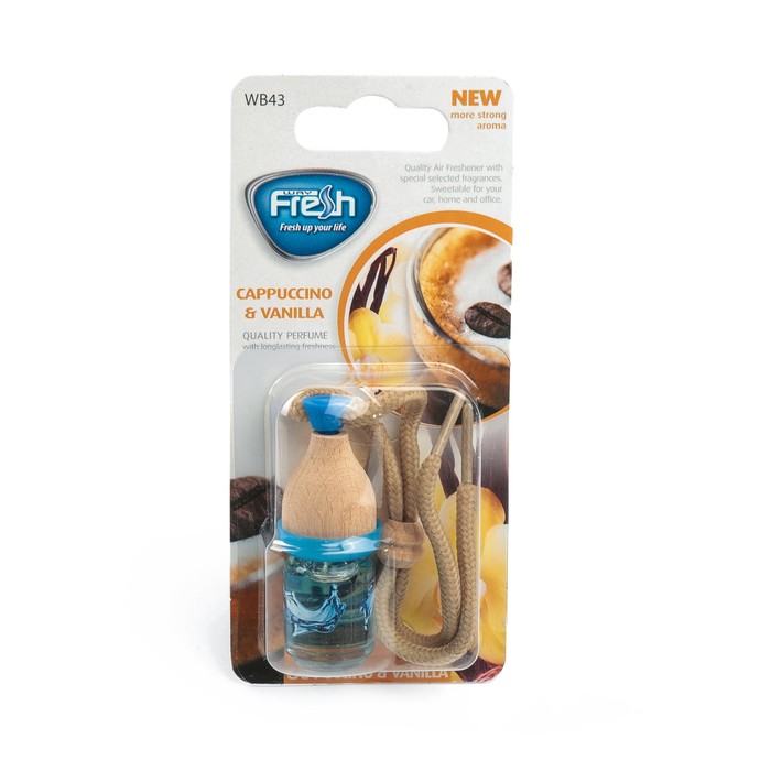 Ароматизатор "FRESH WAY", серия VICTORY WOOD, капучино и ваниль, бутылочкав блистере, 5 мл