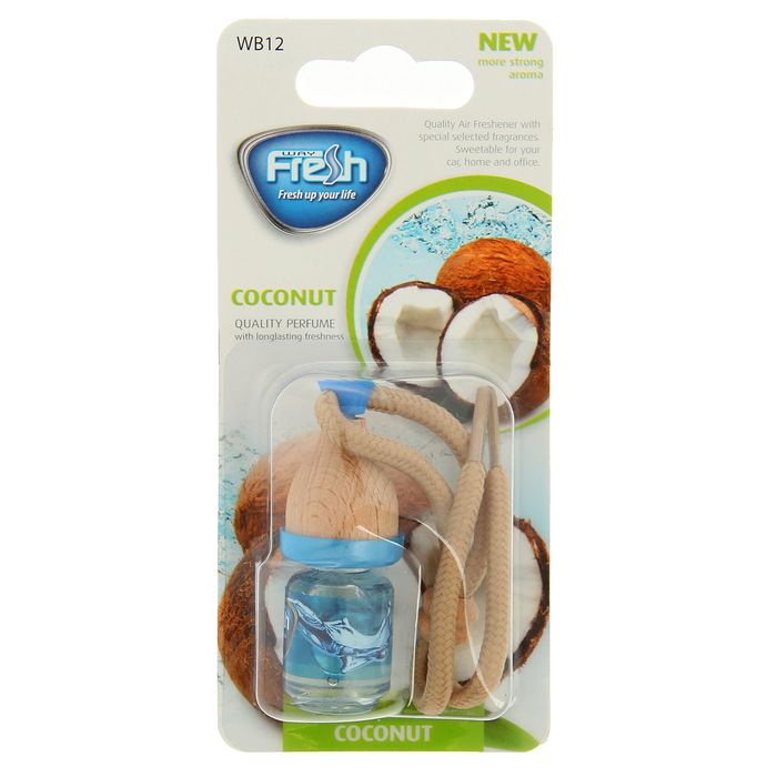 Ароматизатор "FRESH WAY", серия VICTORY WOOD, кокос, бутылочка в блистере, 5 мл