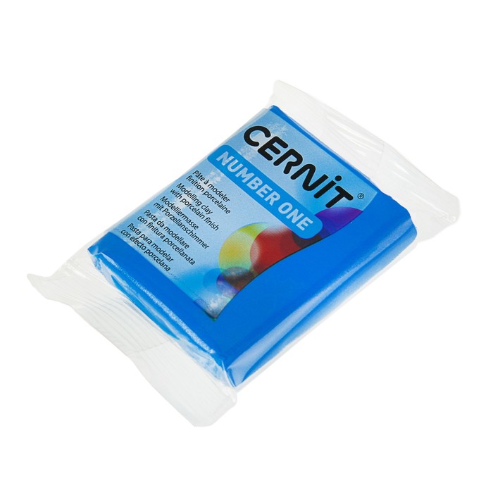 Полимерная глина запекаемая, Cernit Number One, 56 г, синяя, №200