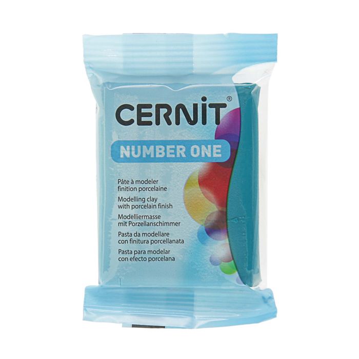 Полимерная глина запекаемая, Cernit Number One, 56 г, голубой утиный, №230