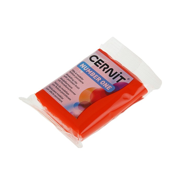 Полимерная глина запекаемая, Cernit Number One, 56 г, красная, №428
