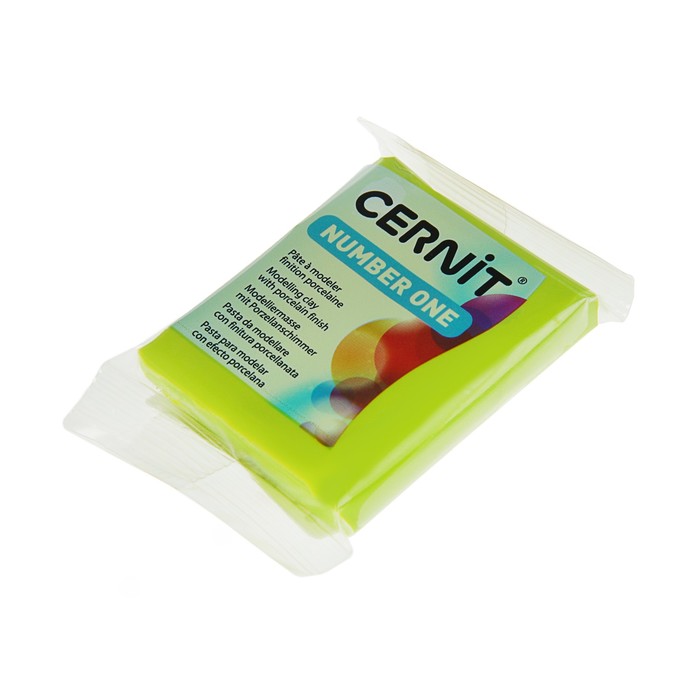 Полимерная глина запекаемая, Cernit Number One, 56 г, лайм зелёный, №601