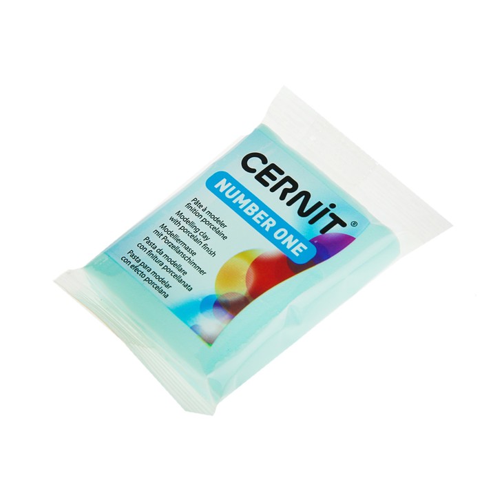 Полимерная глина запекаемая, Cernit Number One, 56 г, мятная, №640