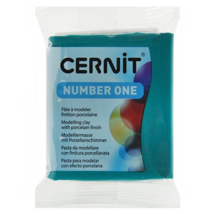 Полимерная глина запекаемая, Cernit Number One, 56 г, тёмно-зелёная, №662