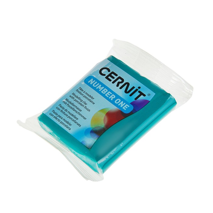 Полимерная глина запекаемая, Cernit Number One, 56 г, тёмно-зелёная, №662