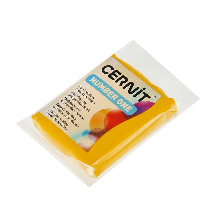 Полимерная глина запекаемая, Cernit Number One, 56 г, жёлтая, №700