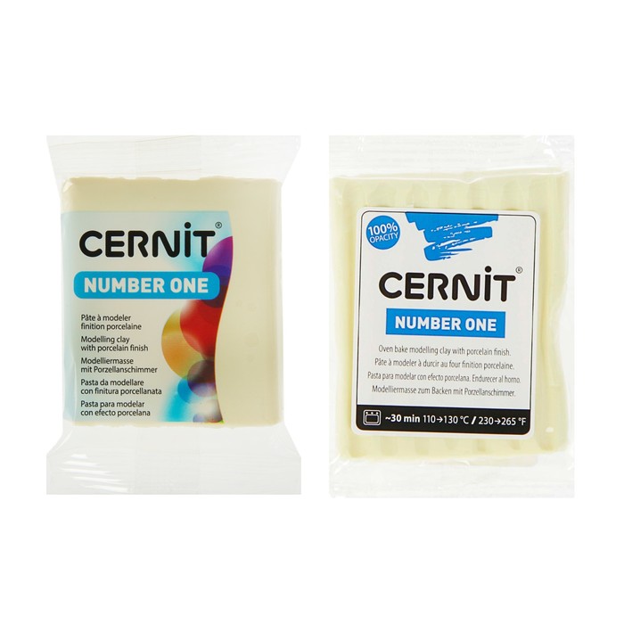 Полимерная глина запекаемая, Cernit Number One, 56 г, ваниль, №730