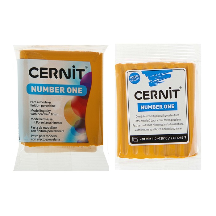Полимерная глина запекаемая, Cernit Number One, 56 г, охра жёлтая, №746