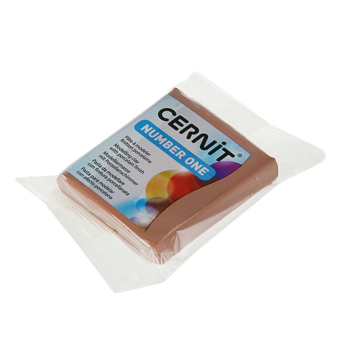 Полимерная глина запекаемая, Cernit Number One, 56 г, серо-коричневая, №812