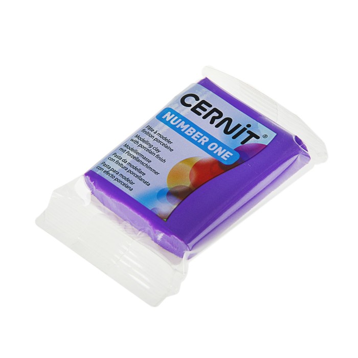 Полимерная глина запекаемая, Cernit Number One, 56 г, фиолетовая, №900
