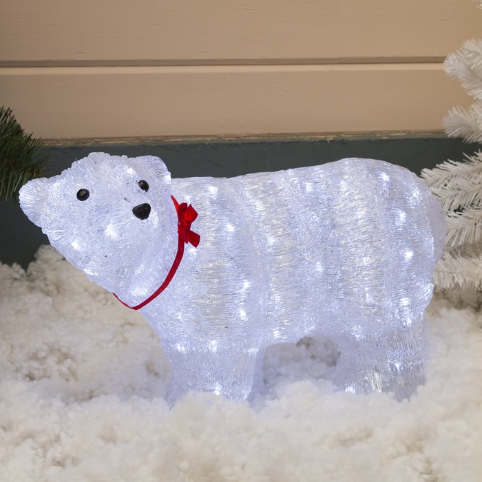 Фигура акрил. "Медведь большой" 62 х 35 х 32 см, 100 LED, с конр. 8р.,220V