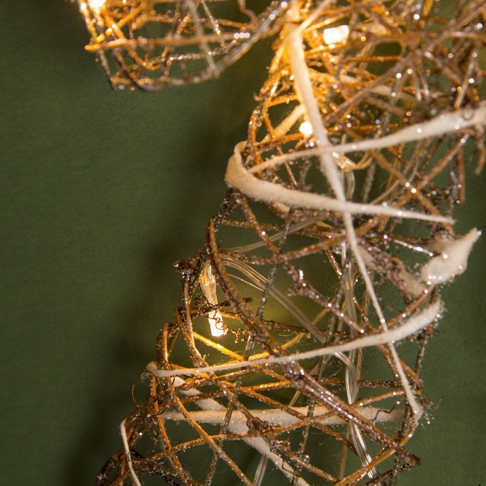 Фигура пласт. "Бант с шишками" 7х35х60 см,(3хАА не в компл.), 50 LED,ТЕПЛ. БЕЛЫЙ